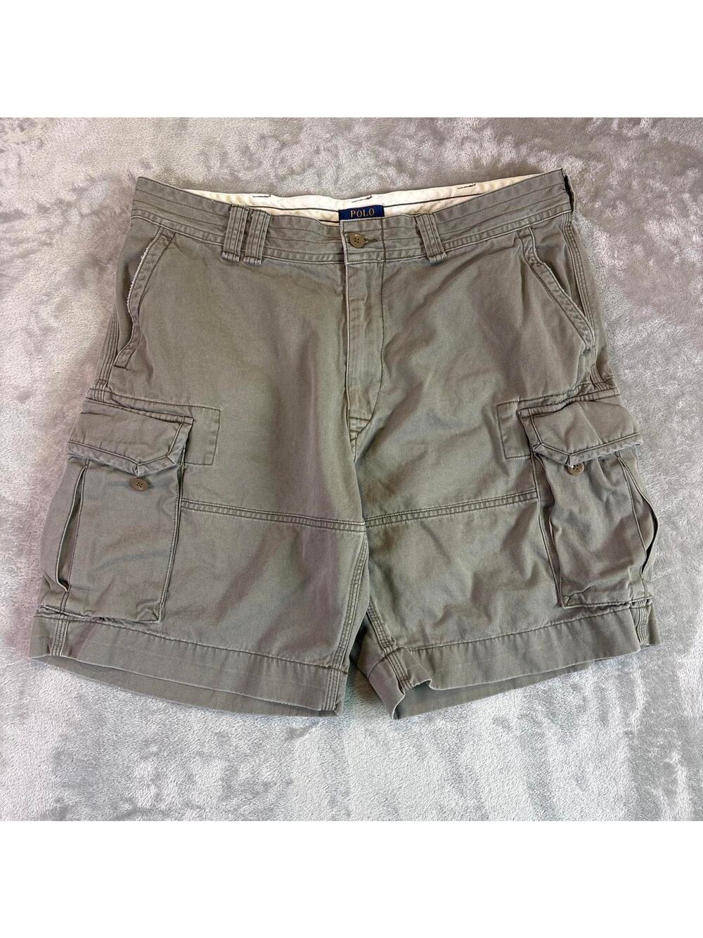 Vintage Polo Jeans Co. Ralph Lauren Freighter Cargo Shorts Men’s Size 38 Khaki